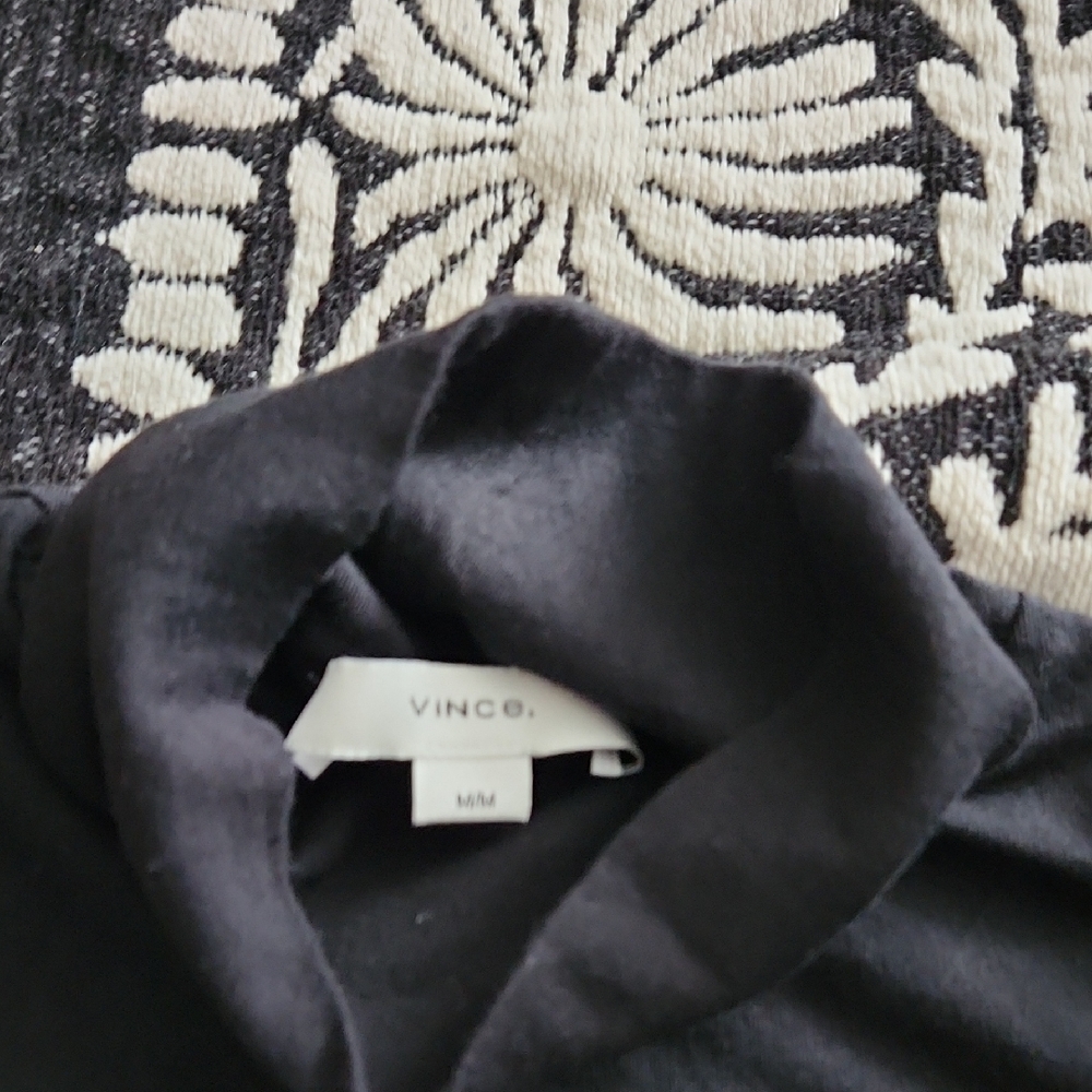 Vince Black Tissue Turtleneck